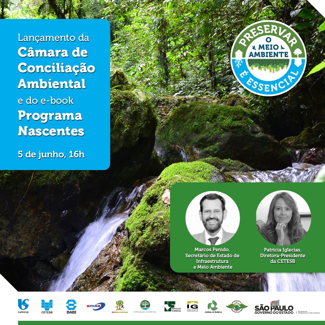 Você está visualizando atualmente Lançamento da Câmara de Conciliação Ambiental e E-Book do Programa Nascentes – 05.06.2020