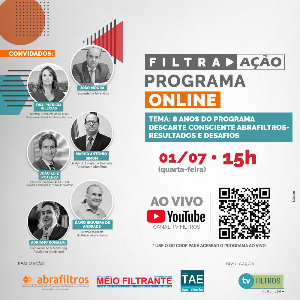 Leia mais sobre o artigo Programa Filtra Ação – 8 anos do Programa Descarte Consciente Abrafiltros – Resultados e Desafios – 01.07.2020